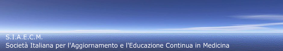 SIAECM Società Italiana per l'Aggiornamento e l'Educazione Continua in Medicina - Home Page nazionale